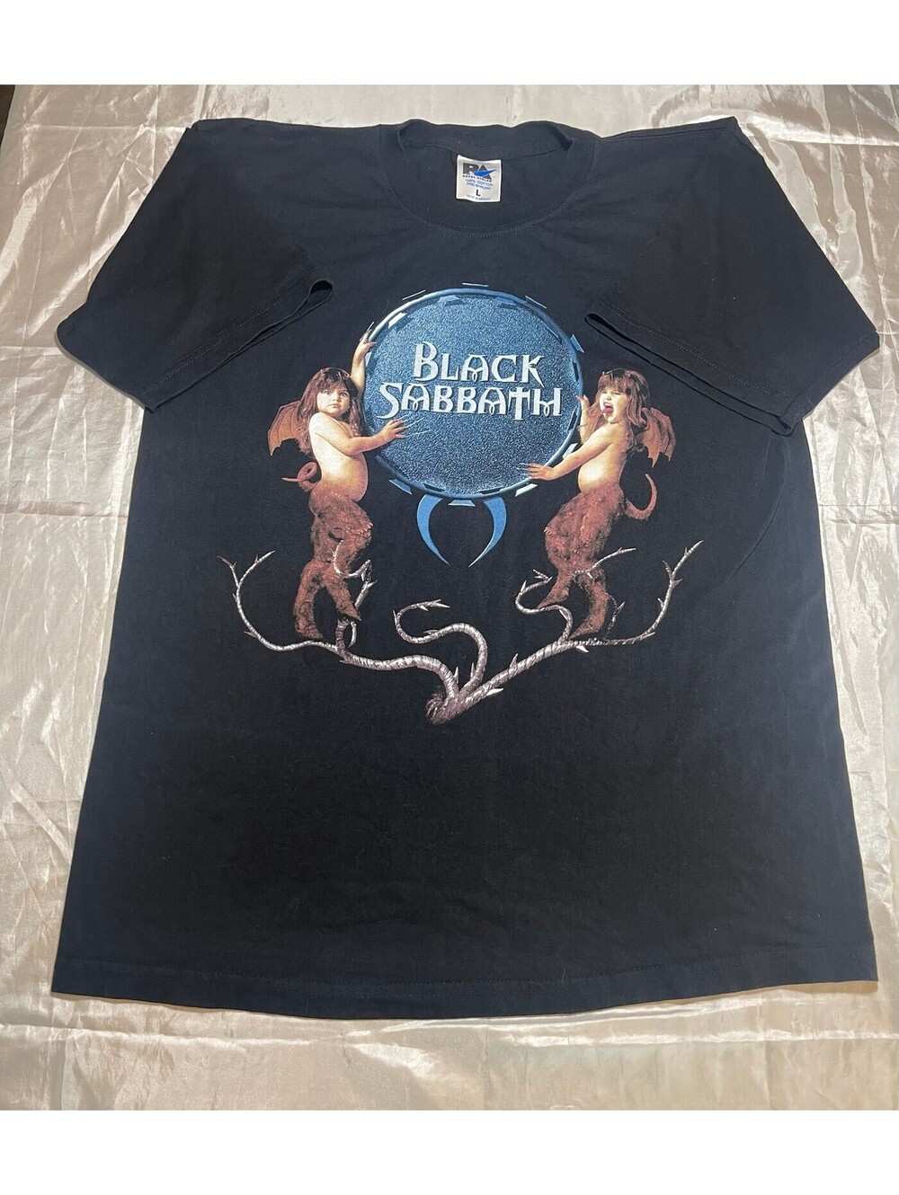 Black Sabbath Reunion Tour Graphic T-Shirt Black Size Large
